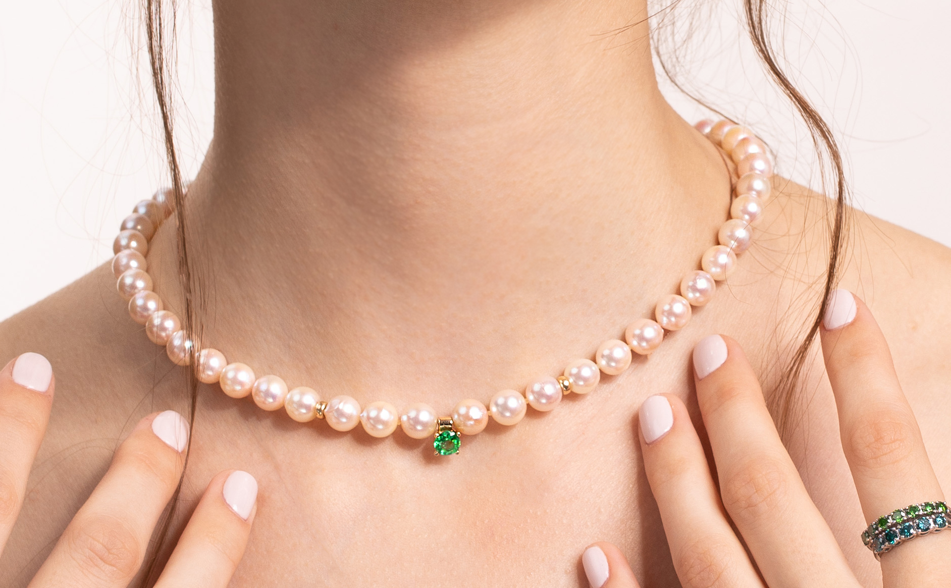 PERLENHALSKETTE "WAVE"